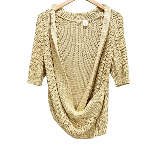 Anthro Moth Short Sleeve Cardigan Sweater Small - Picture 1 of 4